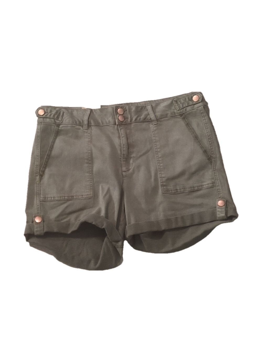 Bke Payton Mid rise olive green shorts size 30